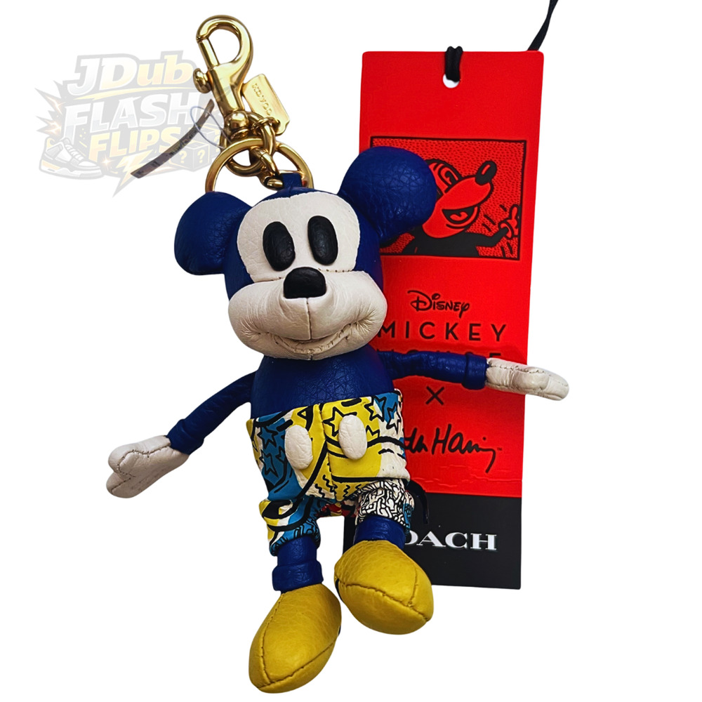 NWT COACH x Disney Mickey Mouse x Keith Haring Collectible Bag Charm C7117